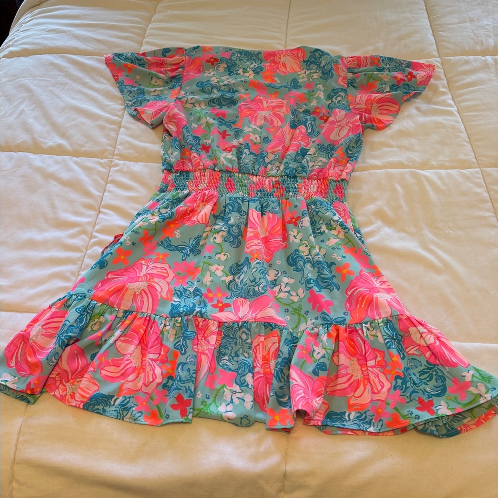Lilly Pulitzer Maryanne Flutter Sleeve Dress size 12, Like New, worn once - Picture 2 of 7